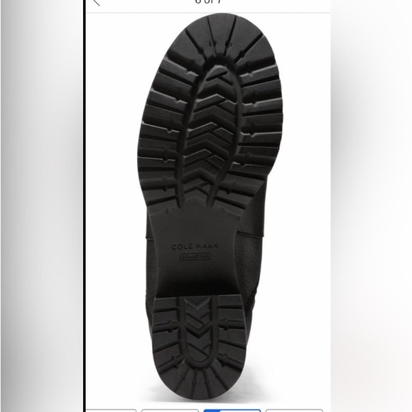 Black Leather Camae Chelsea Combat Boot , Waterproof | Cole Haan - Picture 5 of 9